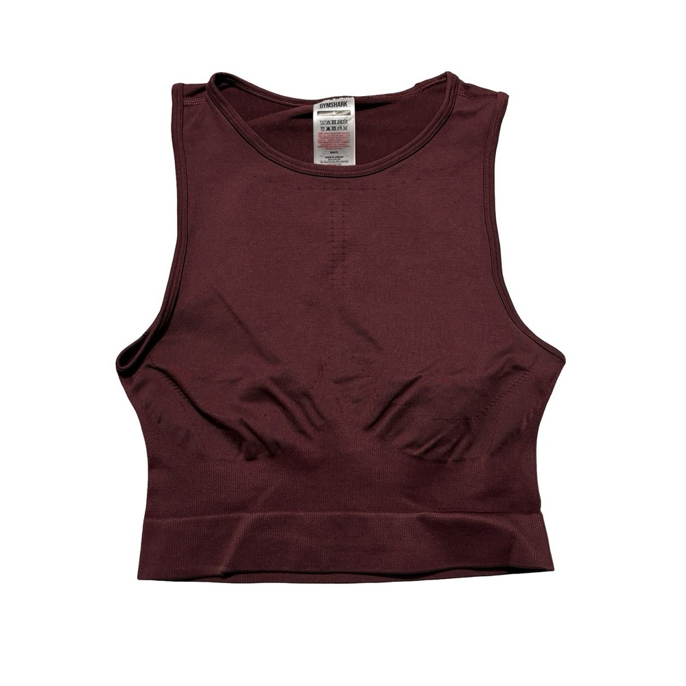 Gymshark Women's Cropped Sleeveless Athletic Gym Yoga Top Red Size Small 13 x 15